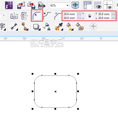 cdr矩形直角转为圆角