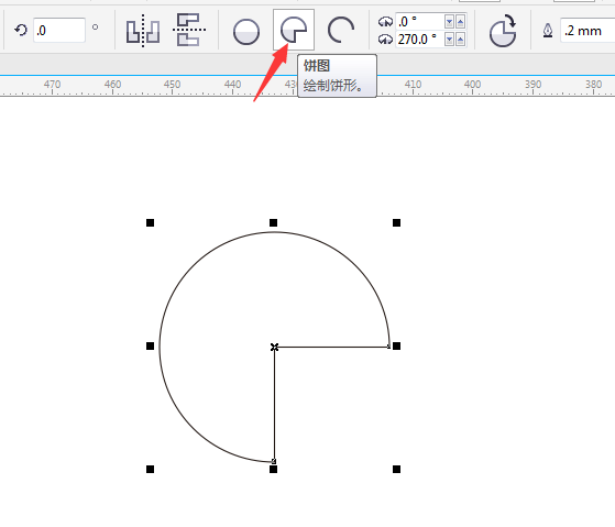 cdr怎么画圆饼形