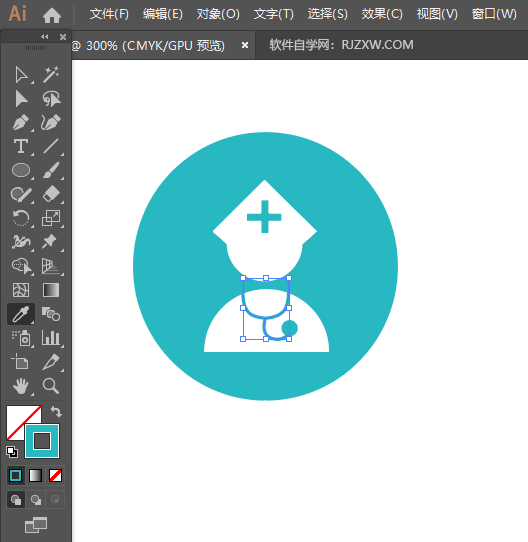 ai怎么画私人医生图标