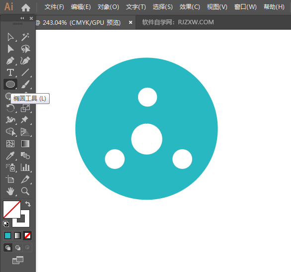 ai怎么画一个简单甲醛检测图标