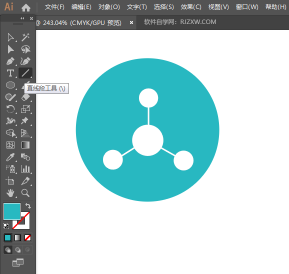ai怎么画一个简单甲醛检测图标