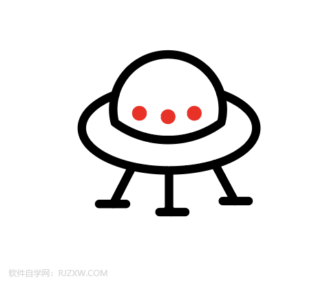 ai怎么画一个外星飞船图标