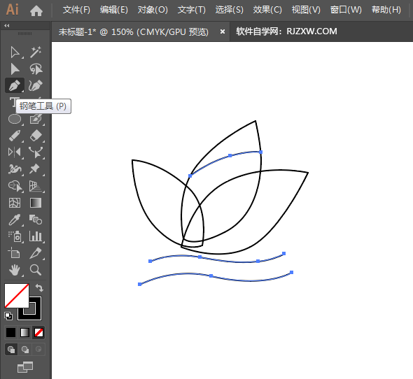 ai怎么画一个花朵作为自然图标