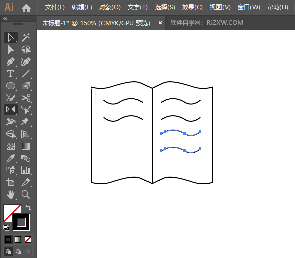 ai怎么画一个书本图形作为历史图标