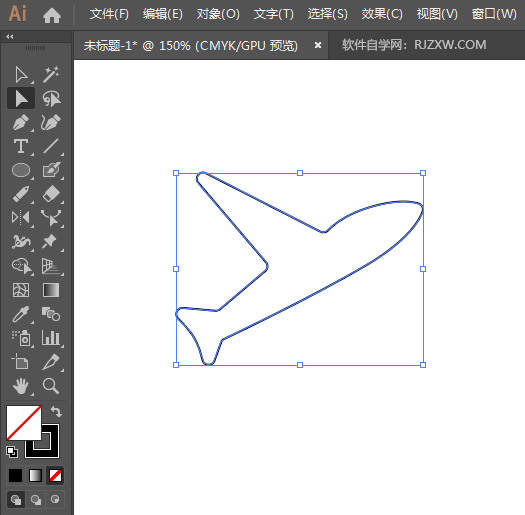 ai怎么画一个飞机旅行图标