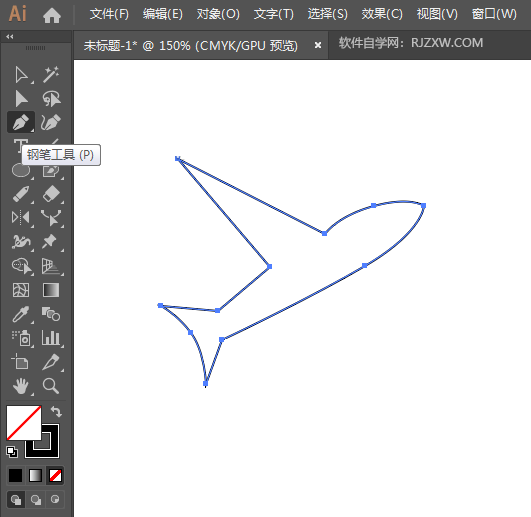 ai怎么画一个飞机旅行图标