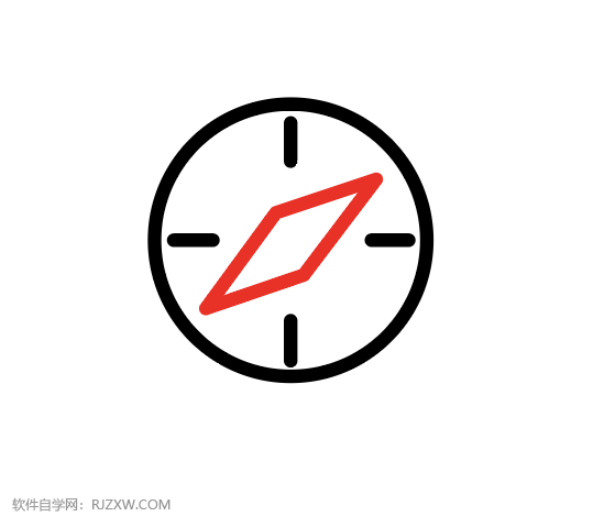 ai怎么画一个探索图标