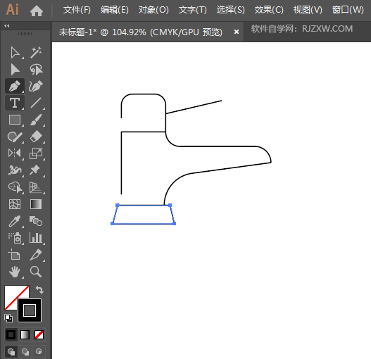 ai怎么画一个卡通水龙头图案