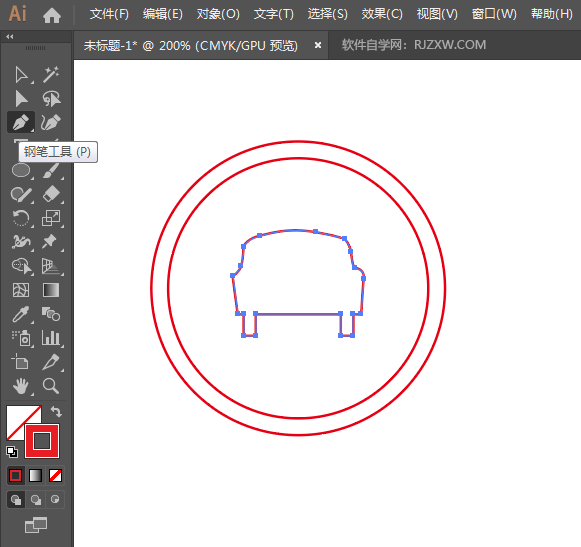 ai怎么画机动车行驶路牌