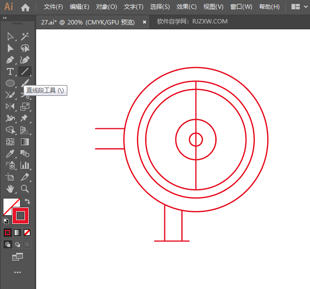 ai怎么画手提切割机效果
