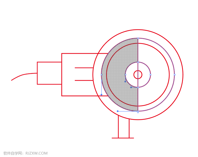 ai怎么画手提切割机效果
