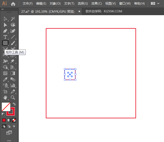 利用ai矩形画格子向右箭头符号