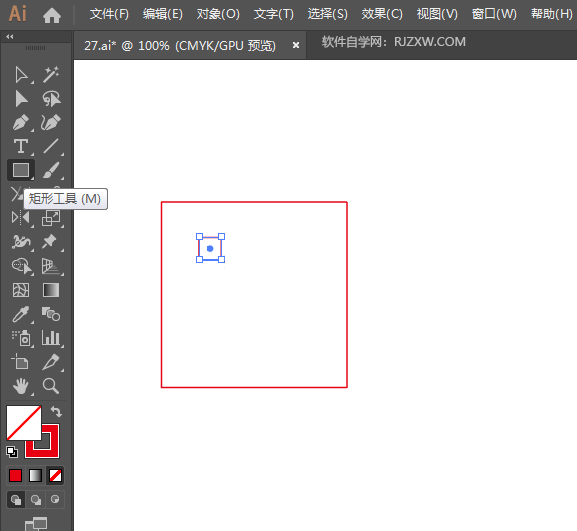 ai怎么用矩形创建右上角箭头符号