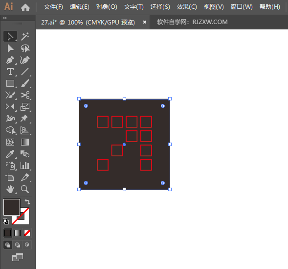 ai怎么用矩形创建右上角箭头符号