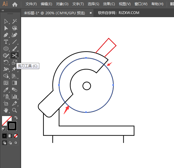 ai怎么画卡通切割机