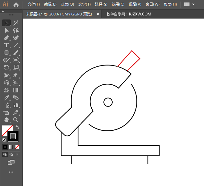 ai怎么画卡通切割机