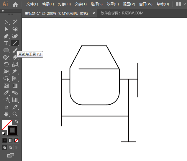 ai怎么画一个卡通搅拌机图案