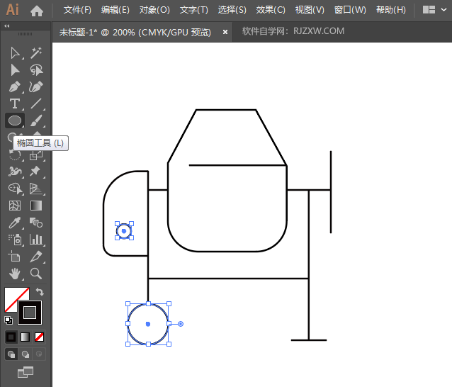 ai怎么画一个卡通搅拌机图案