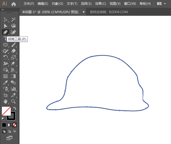 ai怎么画卡通安全帽
