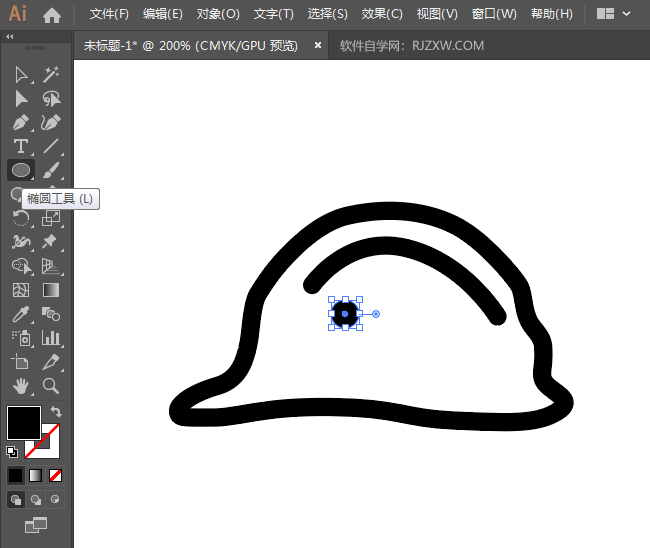 ai怎么画卡通安全帽