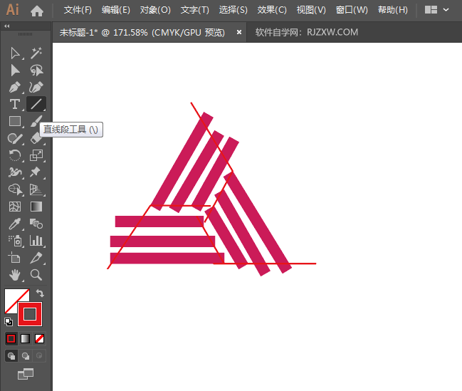 ai怎么画三角形线条