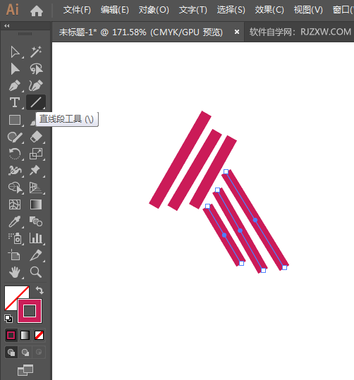 ai怎么画三角形线条