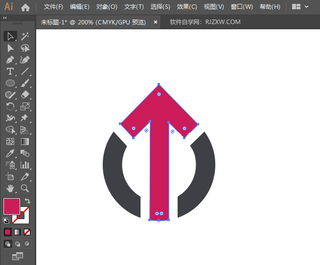 ai椭圆怎么生成箭头