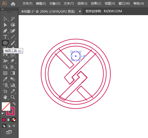 ai怎么用椭圆生成LOGO