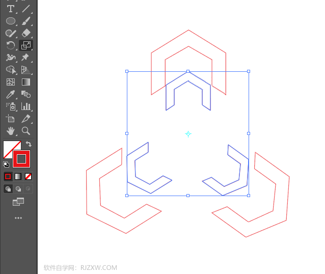 ai怎么用旋转功能制作LOGO