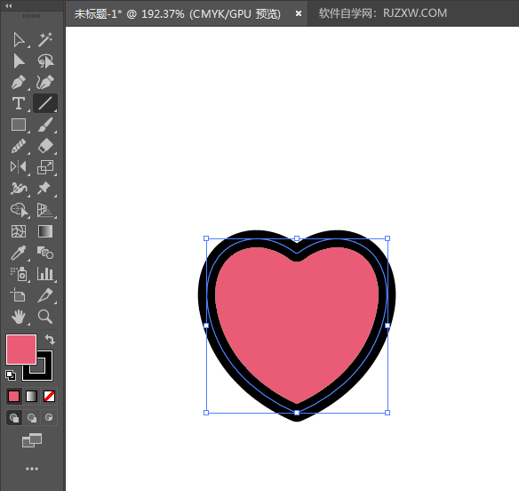 ai怎么画一个射心箭头图标