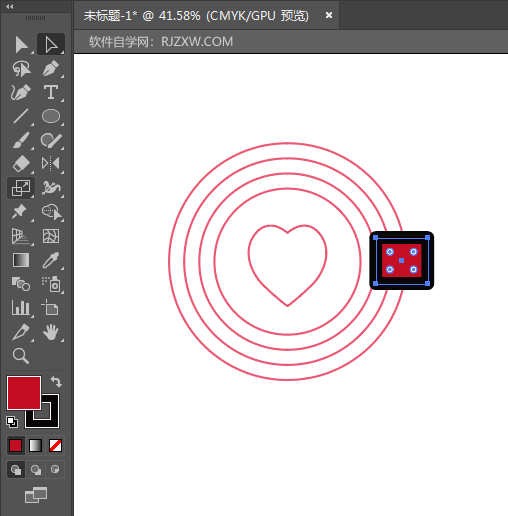 ai怎么画杯中有心形