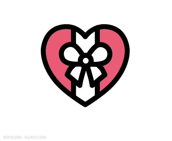 ai怎么画一个心形结图案