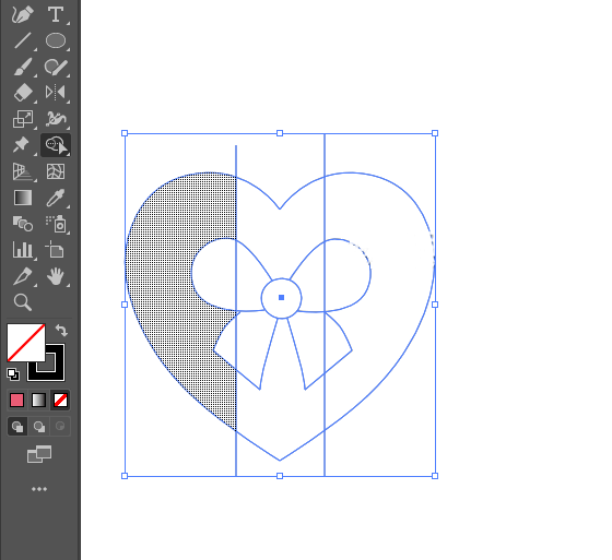 ai怎么画一个心形结图案