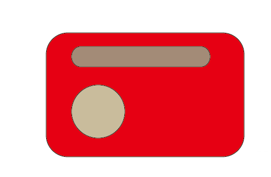 ai怎么画一台红色的收音机图标