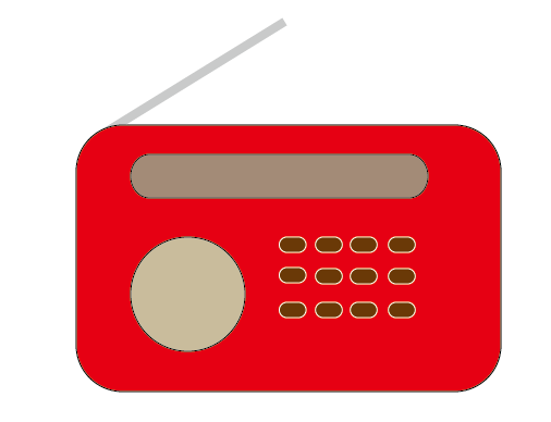 ai怎么画一台红色的收音机图标
