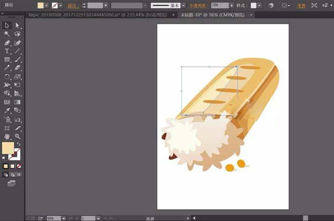 ai怎么画夹心面包