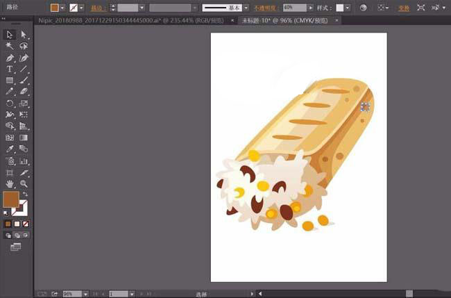 ai怎么画夹心面包