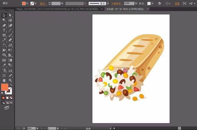 ai怎么画夹心面包