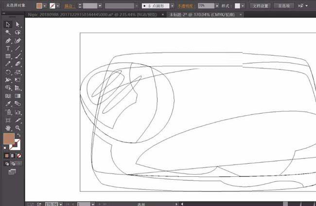 ai设计面包图案的步骤