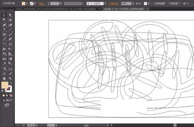 ai设计面包图案的步骤