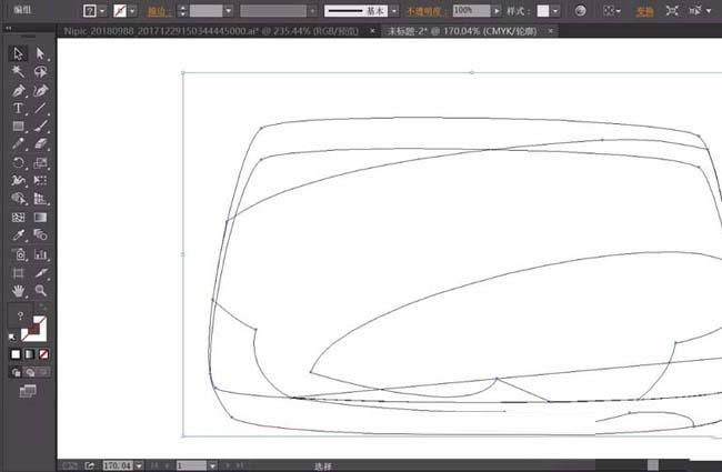 ai设计面包图案的步骤