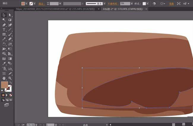 ai设计面包图案的步骤