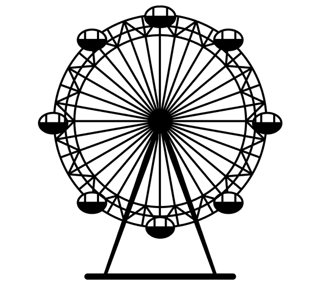 摩天轮怎么画简笔画