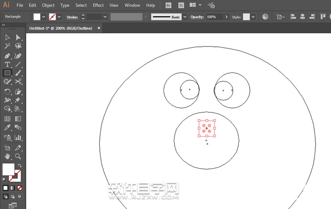ai怎么画一个细菌小子头像