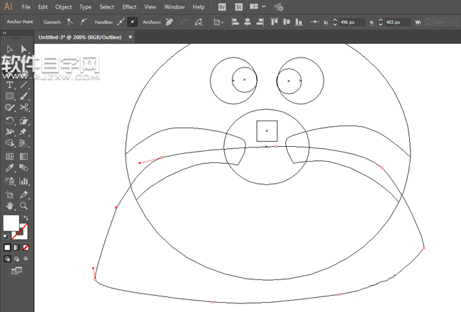 ai怎么画一个细菌小子头像