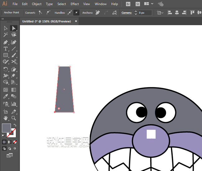 ai怎么画一个细菌小子头像