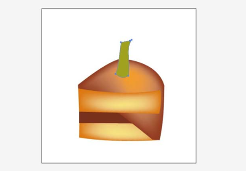 ai怎么绘制一块小蛋糕