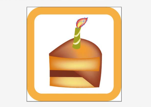 ai怎么绘制一块小蛋糕