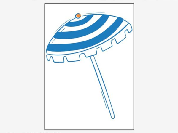 ai如何画一把太阳伞效果