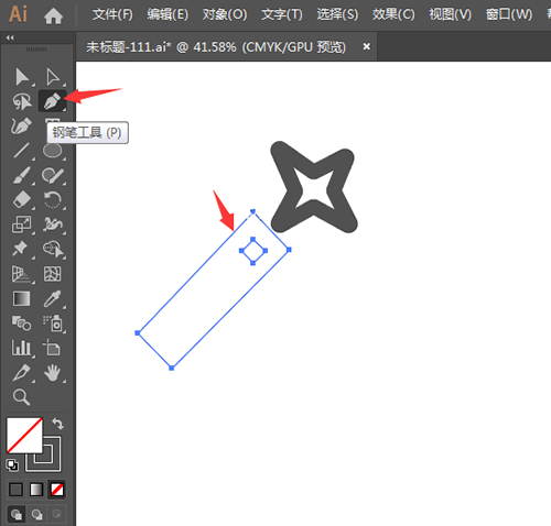 ai如何画一个精选图标